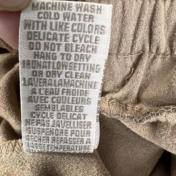 Jules & Leopold Jogger Womens Medium Camel Faux Suede High Rise Drawstring Pants - Picture 11 of 11